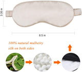 Olesilk 100% Mulberry Silk Sleep Mask Blindfold with Elastic Strap and Silk Filling