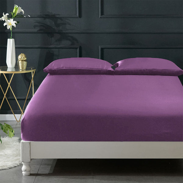 Olesilk 19 Momme 3 Pieces Silk Sheet Set  (1 Silk Flat Sheet + 1 Silk Fitted Sheet + 1 Silk Zipper Pillowcase)