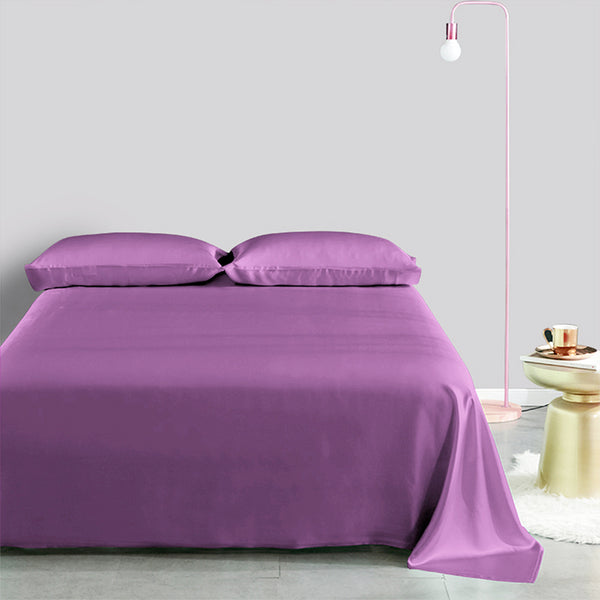 Olesilk 19 Momme 3 Piece Silk Sheet Set  (1 Flat Sheet + 1 Fitted Sheet + 1 Oxford Pillowcase)