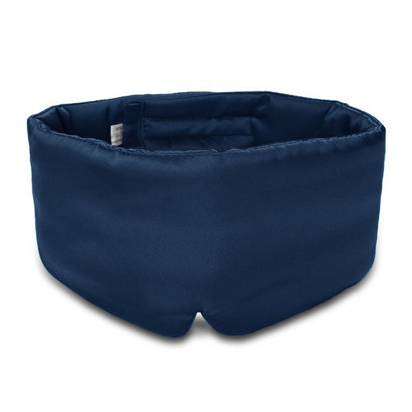Olesilk 100% Mulberry Silk Sleep Mask Navy Blue Large Size Silk Eye Mask