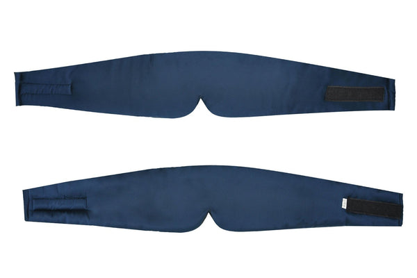 Olesilk 100% Mulberry Silk Sleep Mask Navy Blue Large Size Silk Eye Mask
