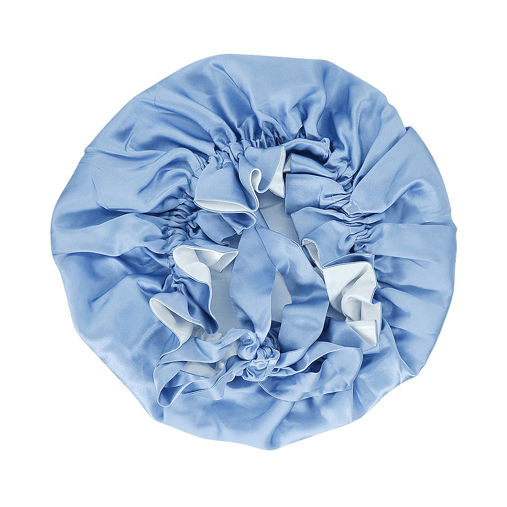 Olesilk 19 Momme Light Blue Mulberry Silk Sleep Cap – OLESILK