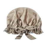 Olesilk 19 Momme Light Coffee Mulberry Silk Sleep Cap Hair Beauty Orgainc Silk Bonnet