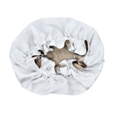 Olesilk 19 Momme Light Coffee Mulberry Silk Sleep Cap Hair Beauty Orgainc Silk Bonnet