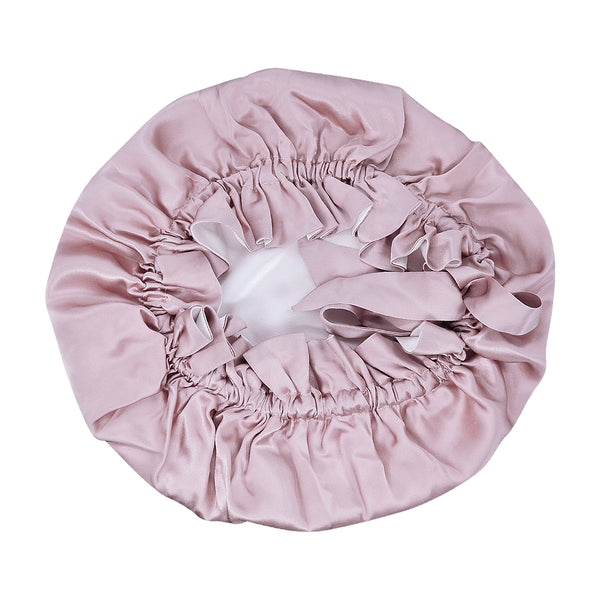 Olesilk 19 Momme Light Plum Mulberry Silk Sleep Cap Hair Beauty Orgainc Silk Bonnet