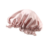 Olesilk 19 Momme Light Plum Silk Night Cap For Beautiful Hair With Flabala Detailing