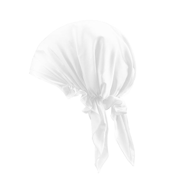 Olesilk 19 Momme Silk Night Cap For Hair Beauty With Back Elastic Band & Drape Detailing