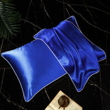 Olesilk 19 Momme Solid Color Silk Pillowcase Envelope Closure with Contrast Color Silk Trim
