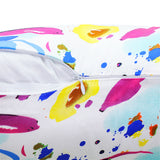 Olesilk Crayon Childhood Printed Silk Pillowcase for Hair and Skin Abstract Colorful Printing with Hidden Zipper