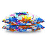 Olesilk Crayon Childhood Printed Silk Pillowcase for Hair and Skin Abstract Colorful Printing with Hidden Zipper