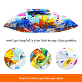 Olesilk Crayon Childhood Printed Silk Pillowcase for Hair and Skin Abstract Colorful Printing with Hidden Zipper
