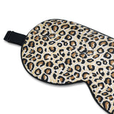 Olesilk Leopard Print Silk Sleep Mask Blindfold with Double Layer Silk Filling