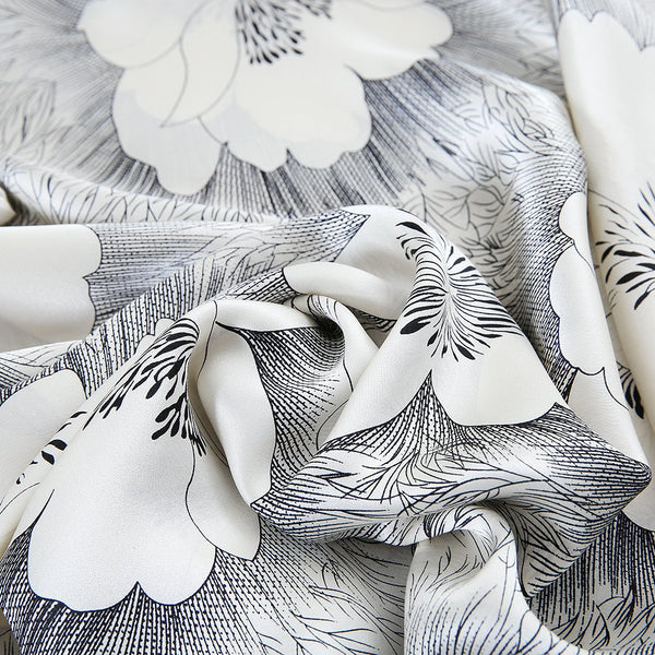 Olesilk Sweet Homesickness Printed Silk Pillowcase for Hair Floral Printing with Hidden Zipper