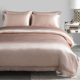 Olesilk 22 Momme 5 Pieces Silk Sheet Set 100% Pure Mulberry Silk Bedding Set ( 1 Duvet Cover + 1 Flat Sheet + 1 Fitted Sheet + 2 Oxford Pillowcases)