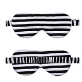 Olesilk Silk Eye Mask Black Stripe Front with Double Layer Silk Filling