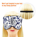 Olesilk Silk Eye Mask Blindfold with Double Layer Silk Filling & Blue and White Porcelain Print