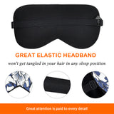 Olesilk Silk Eye Mask Blindfold with Double Layer Silk Filling & Blue and White Porcelain Print