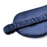 Olesilk Silk Eye Mask Blue Printing Front with Double Layer Silk Filling