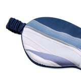 Olesilk Silk Eye Mask Blue Printing Front with Double Layer Silk Filling