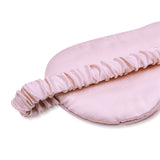 Olesilk Silk Eye Mask Pink Printing Front with Double Layer Silk Filling