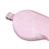 Olesilk Silk Eye Mask Pink Printing Front with Double Layer Silk Filling