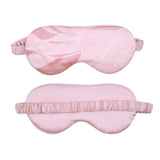 Olesilk Silk Eye Mask Pink Printing Front with Double Layer Silk Filling