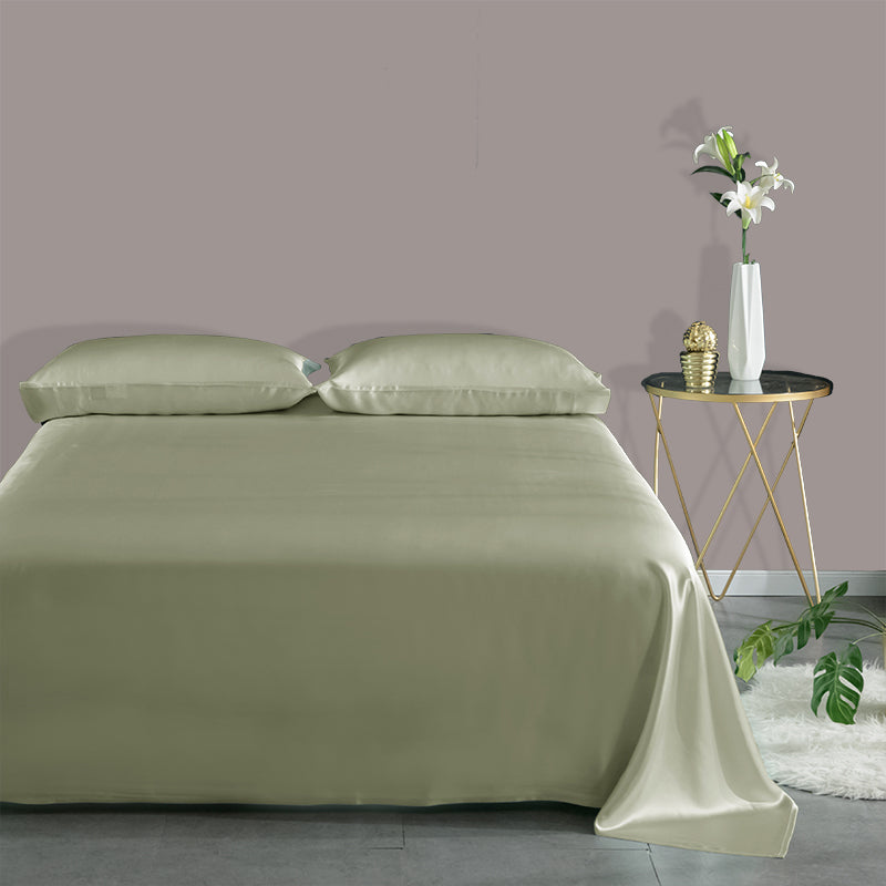 Olesilk 22 MOMME 4 Pieces Silk Sheet Set 100% Pure Silk Bedding ...
