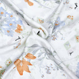 Olesilk Spring Story Printed Silk Pillowcase for Hair and Skin with Hidden Zipper With Follower & Butterfly Printing