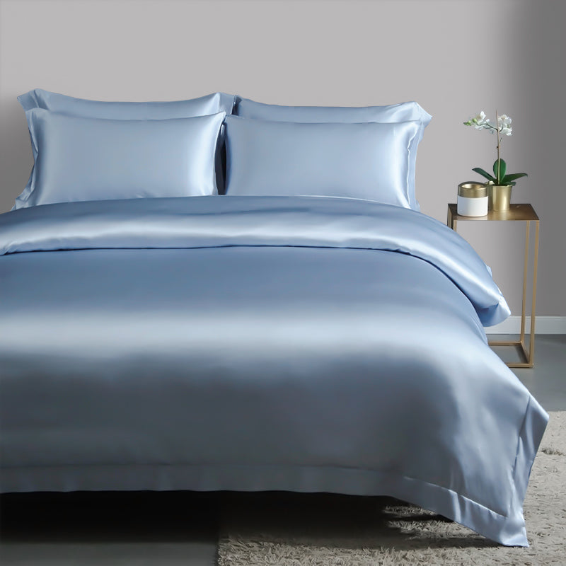 Blue silk blanket deals